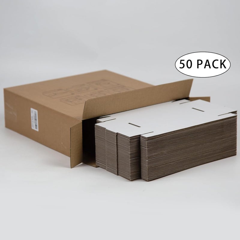 SUNLPH 50 Pack 7x5x1 Inches Small Shipping Boxes, White Corrugated Cardboard Boxes, Moving Mailing Packing Box - Image 5